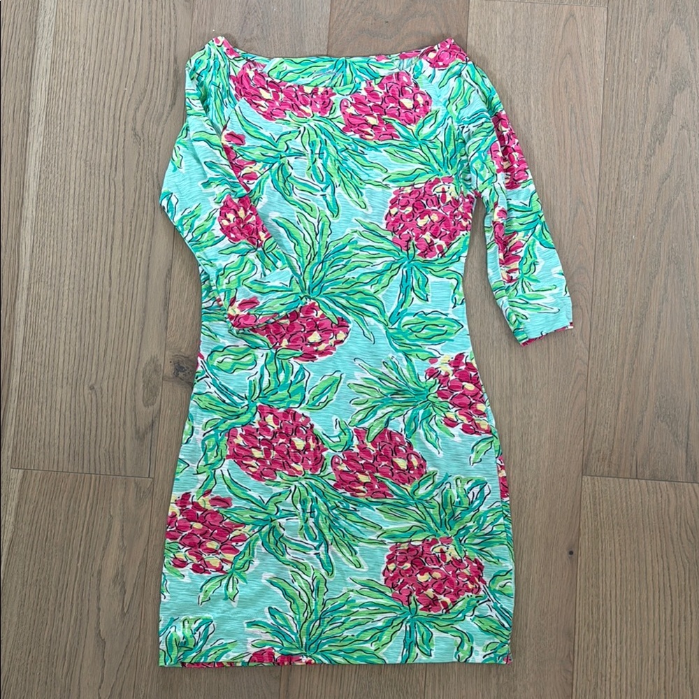 Lilly Pulitzer Pink Sheath Dress with Bateau Neckline